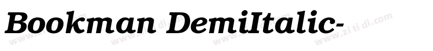 Bookman DemiItalic字体转换